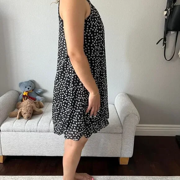 Black and white polka dot dress with baloon bottom Size S - Picture 3 of 6